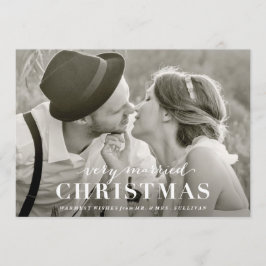 Mycket gift kort för julnygift personhelgdag
