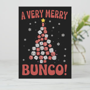 Mycket Glad Bunco Julgran Tärningsspelsnatt Julkort