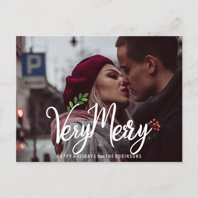 Mycket glad högtid elegant helg vykort (Framsida)