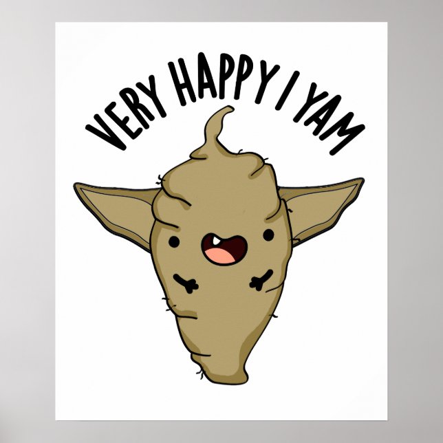 Mycket Glad Jag Är Rolig Veggie Puns  Poster (Framsidan)