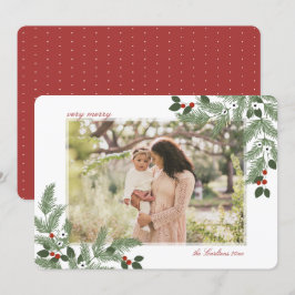 Mycket glad jul fotokort inbjudningar