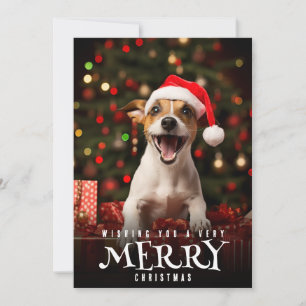 Mycket glad jul Jack Russel Terrier Hund Julkort