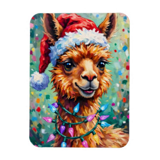 Mycket glad jul lama magnet