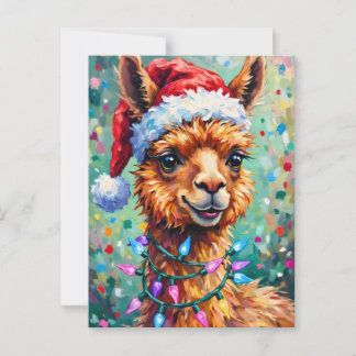 Mycket glad jul lama vykort