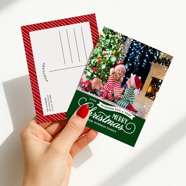 Mycket glad jul skript foto helg vykort (Skapare uppladdad)