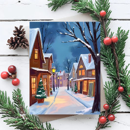 Mycket Glad Jul Stad Helg Vykort