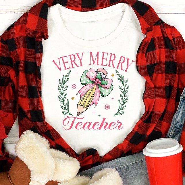 Mycket glad lärarinnas koketta jul t shirt (Skapare uppladdad)