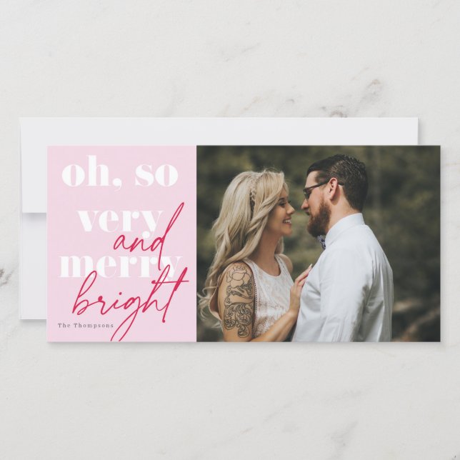 Mycket glad och ljus jul  julkort (Framsida)