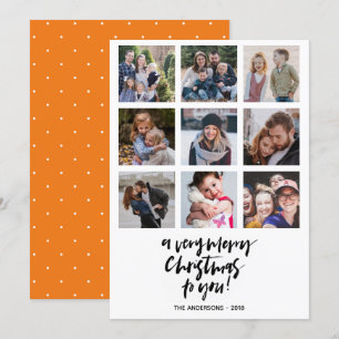 Mycket glädjande jul Orange 9 bilder collage Inbjudningar