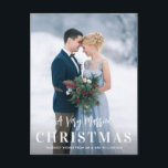 Mycket glädjande tillkännagivande av bröllop i hel<br><div class="desc">En modern fotoöverläggningsdesign med vitt penselskript. Färg och text som innehåller bilden kan vara personlig.</div>