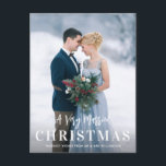 Mycket glädjande tillkännagivande av bröllop i hel<br><div class="desc">En modern fotoöverläggningsdesign med vitt penselskript. Färg och text som innehåller bilden kan vara personlig.</div>