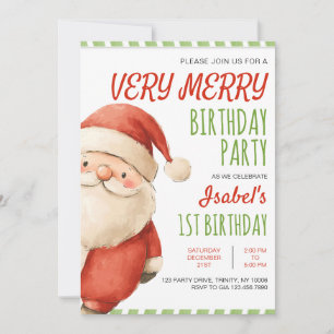 Mycket god Birthday Jultomten Inbjudningar