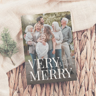 Mycket god familjefotomodern jul-Helgdag Julkort