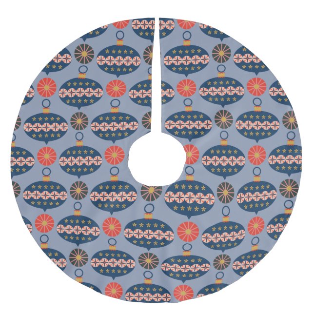 Mycket God jul Baubles Mönster Julgransmatta Borstad Polyester (Framsidan)