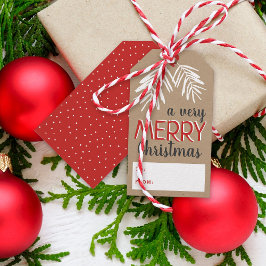 Mycket God jul Berry Gren Helgdag Presentetikett