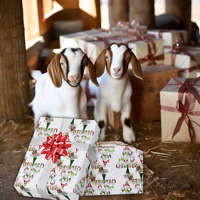 Mycket God jul Boer GOAT Presentpapper (Skapare uppladdad)