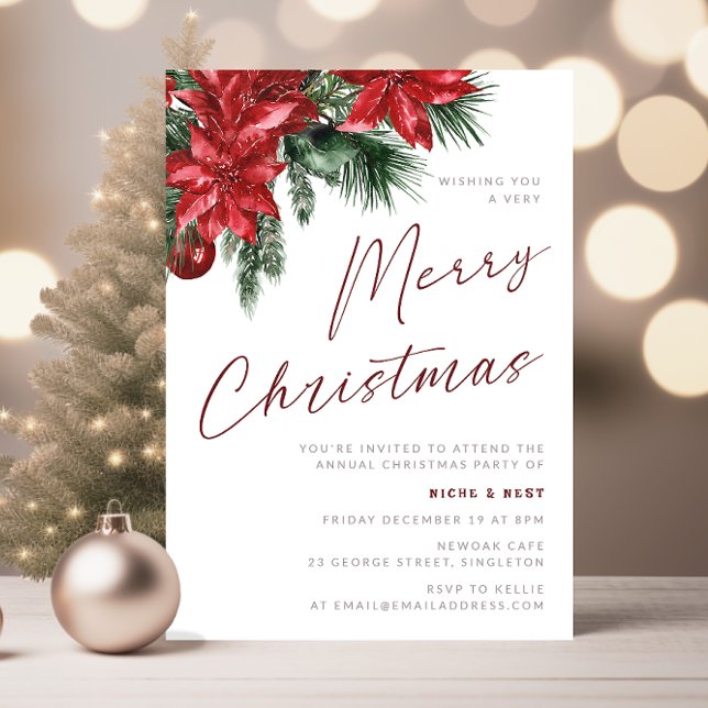 Mycket God jul Classic Party Inbjudningar (Skapare uppladdad)
