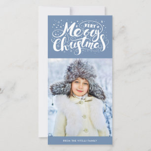 Mycket God jul-fotokort Slate Blue Julkort