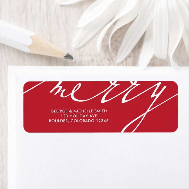 Mycket God jul Helgdag Returadress Etikett (Insitu)