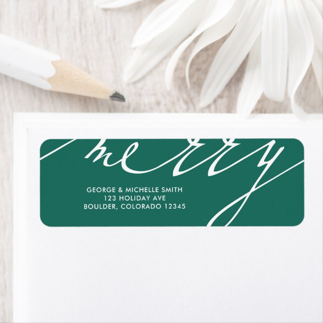 Mycket God jul Helgdag Returadress Etikett (Insitu)