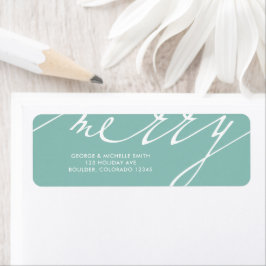 Mycket God jul Helgdag Returadress Etikett