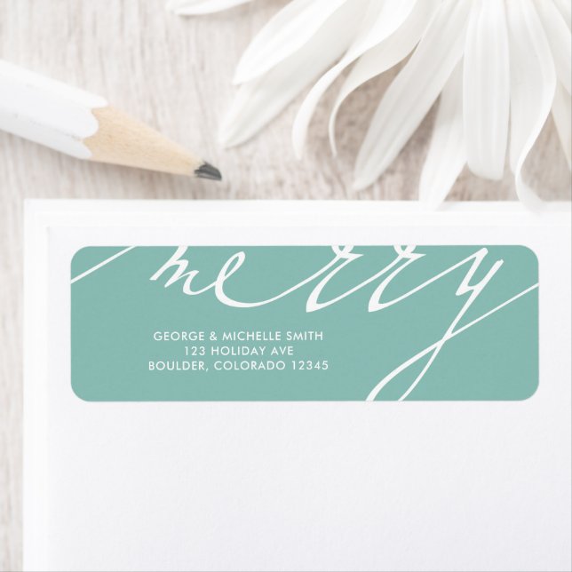 Mycket God jul Helgdag Returadress Etikett (Insitu)