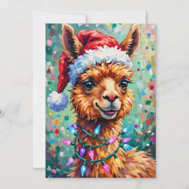 Mycket God jul Llama Kort (Framsida)