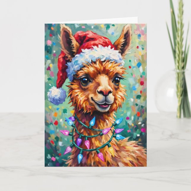 Mycket God jul Llama Kort (Framsida)