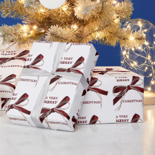 Mycket God jul med röda satängar Presentpapper