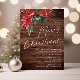 Mycket God jul Party Firande Rustic Inbjudningar