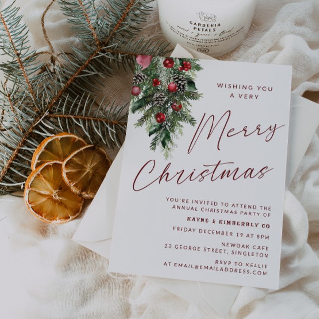 Mycket God jul Party Modern Julafton Inbjudningar (Skapare uppladdad)