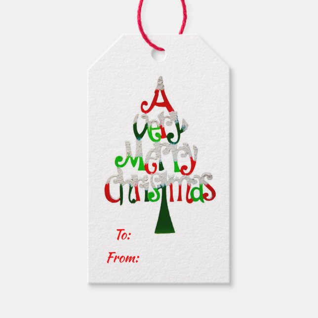 Mycket God jul Presentetikett (Framsidan)