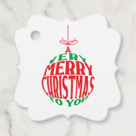 Mycket God jul till dig Ornament Gåvor Etiketter