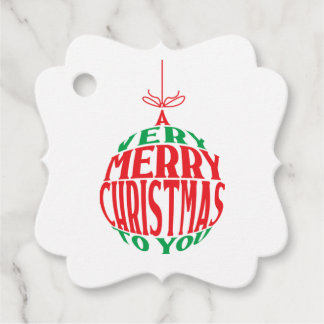 Mycket God jul till dig Ornament Gåvor Etiketter