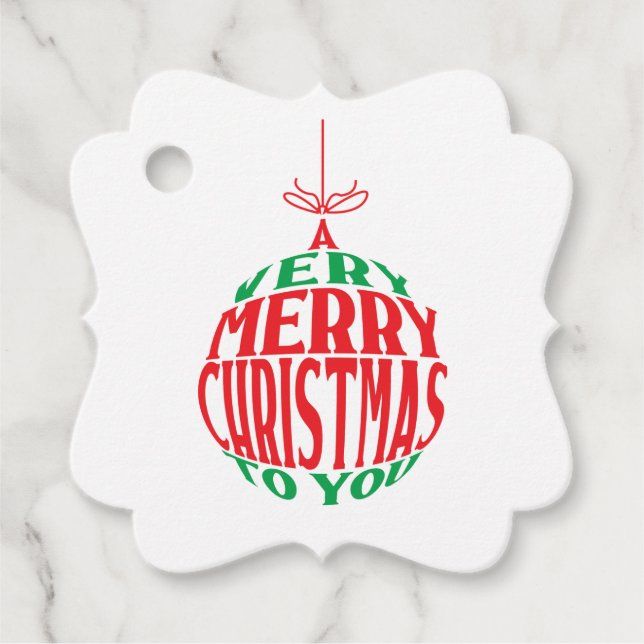 Mycket God jul till dig Ornament Gåvor Etiketter (Framsida)