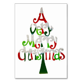 Mycket God jul Träd Bordsnummer