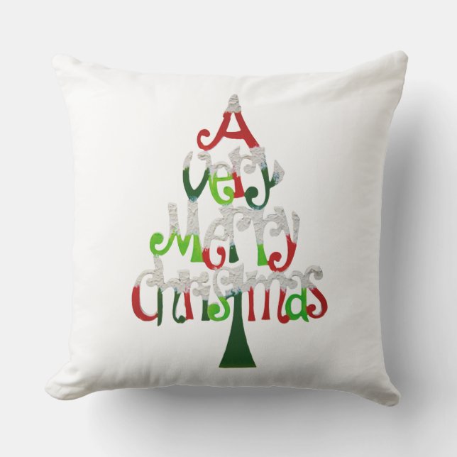 Mycket God jul Träd Kudde (Framsida)