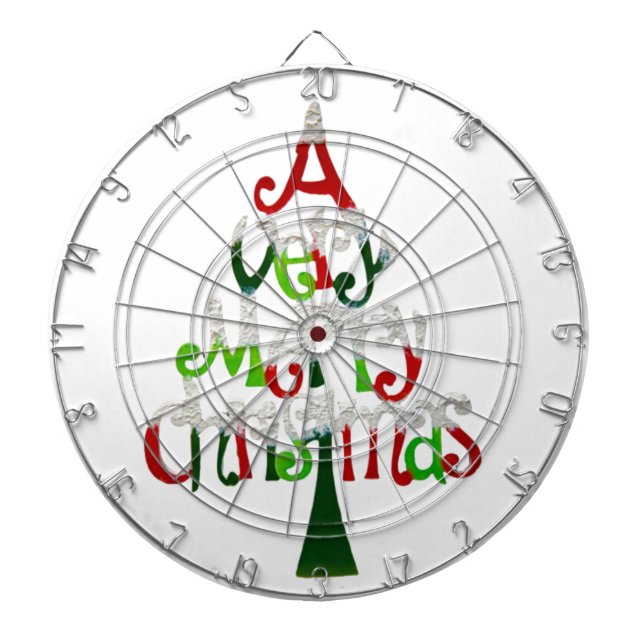 Mycket God jul Träd Piltavla (Framsidan)