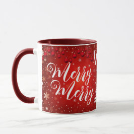 Mycket God jul Träd Red Anpassningsbar Calligraphy Mugg