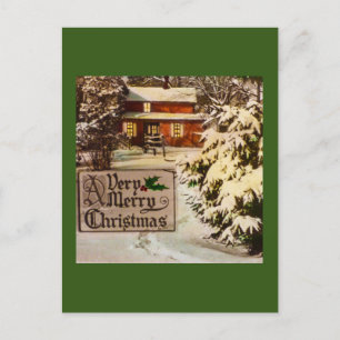 Mycket God jul, traditionell vinter Helg Vykort