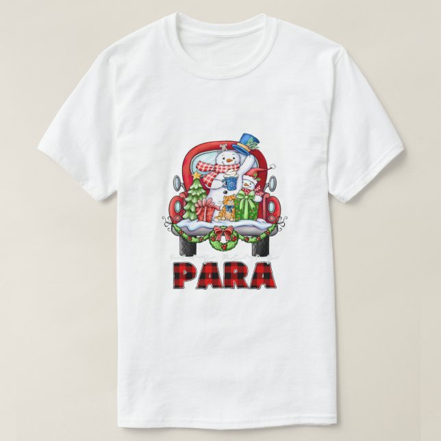 Mycket god Paraprofessionell jul Julafton Snögubbe T Shirt (Design framsida)