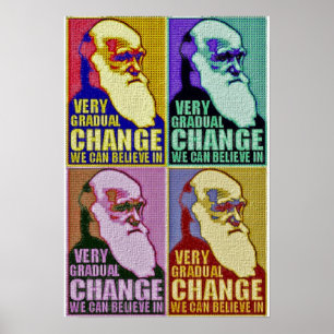 Mycket gradvis förändring (Darwin/Obama) Poster