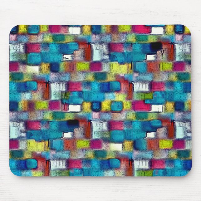 Mycket grov struktur av färgstarka kvadratiska for musmatta (Framsidan)