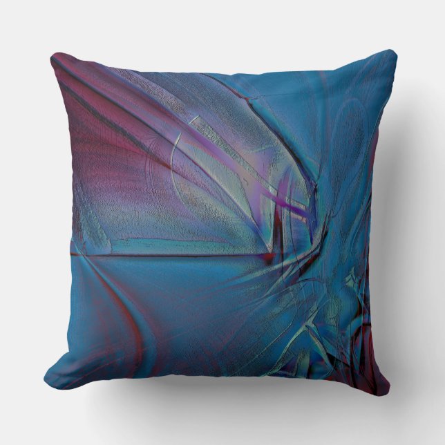 Mycket grovt royal blått digitalt struktur i åldra kudde (Framsida)