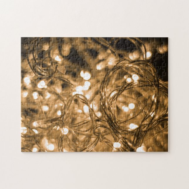 Mycket hård Jul Ljus Jigszle Puzzle Pussel (Horisontell)