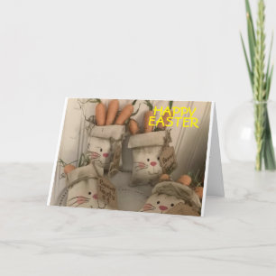 MYCKET "HUMOROUS" BUNNIES WISH U LYCKLIG *PÅSK* KORT