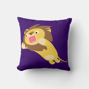 Mycket Hungrig Lejon Pillow för Cute Tecknad Kudde