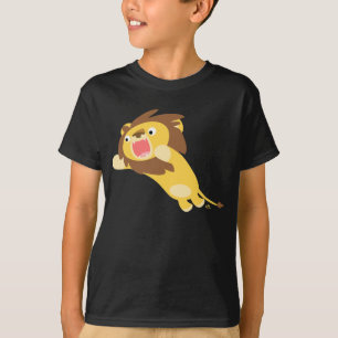 Mycket Hungrig Lejon Tecknad för Cute- barn T- Shi Tee