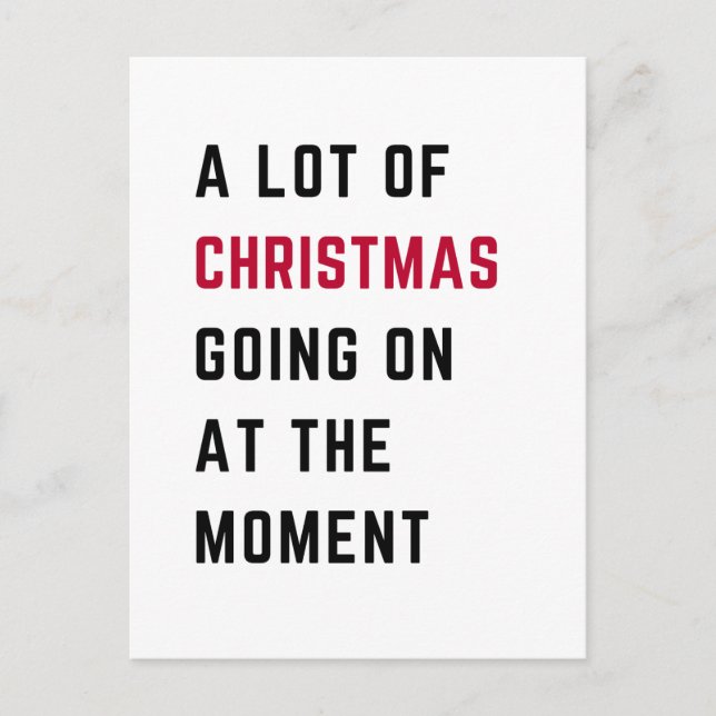 Mycket jul sker just nu helg vykort (Framsida)