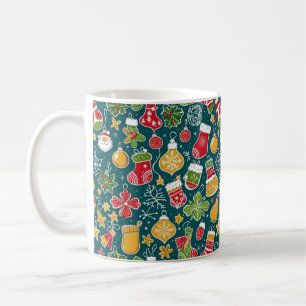 Mycket juldesign i mönster kaffemugg
